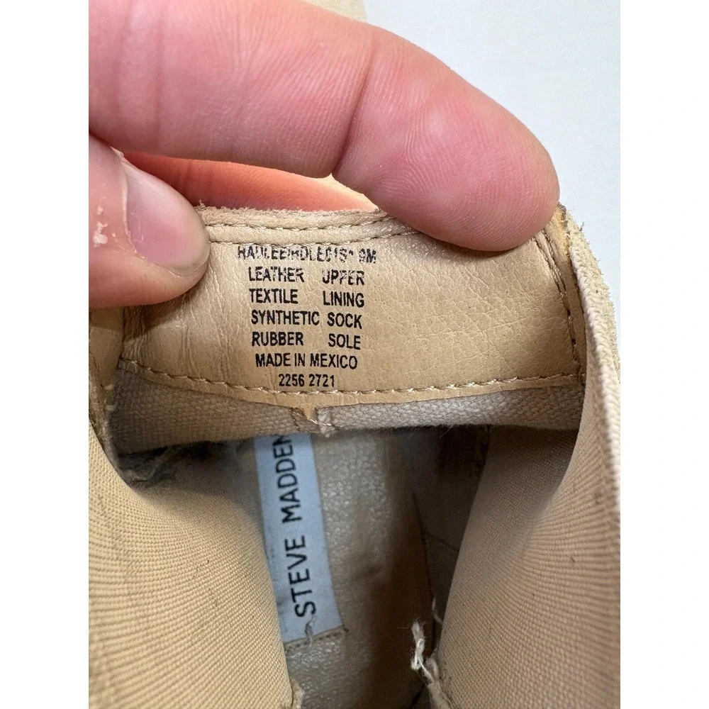 Steve Madden Boots Women's size 9M Tan Suede‎ Lug Sole Sand